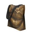 Close-up of lips rendered in gleaming gold, sculptural against deep shadow.